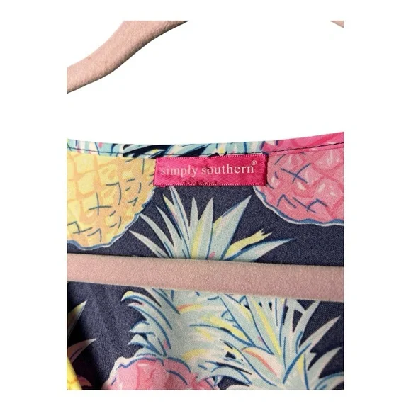 Simply Southern Women's Navy Pineapple Print Tunic Swim Cover Up Size M - Picture 3 of 6